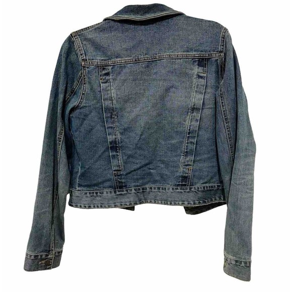 Free People Size Small Classic Blue Denim Jean Jacket - Picture 2 of 5